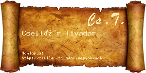 Csellár Tivadar névjegykártya