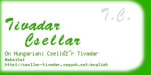 tivadar csellar business card